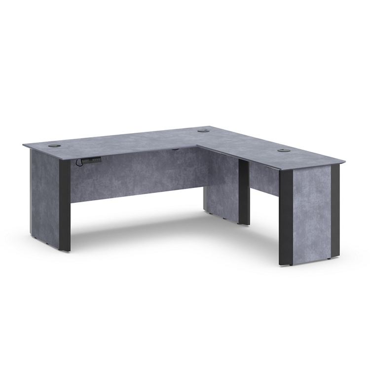 l D レフティ Urban Standing L-Shaped Desk w/ Left Return - 60